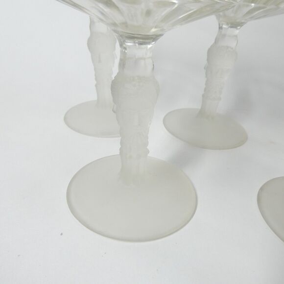 Duncan & Miller Three Faces - Set of 7 Footed Sherbet Glasses 4.75" EAPG MMA - Picture 7 of 11